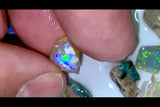 Black Opal Rough 103.30cts lot potch & color, lapidary, cabbing, opal cutting