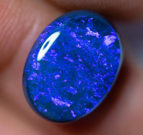 7.32 ct Black Opal Ring Stone natural solid Australian gem BOPA300621