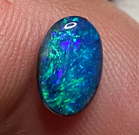 1.10 ct Black Opal Ring Stone natural solid Australian gem BOPB1100121