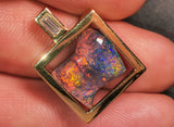 Black Opal 18k solid Yellow Gold Pendant BOPA68281119 - Black Opal Shop