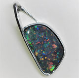 Black Opal 18k solid White Gold Pendant BOPU189281119 - Black Opal Shop