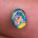 Black Opal Ring Stone Lightning Ridge natural solid 0.65ct Australian gem BOPA140818 - Black Opal Shop