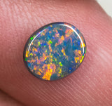 Black Opal Ring Stone Lightning Ridge natural solid 1.33ct Australian gem BOPB140818 - Black Opal Shop