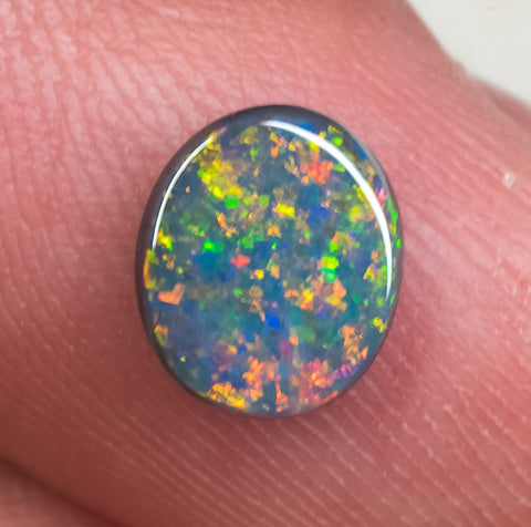 Black Opal Ring Stone Lightning Ridge natural solid 1.33ct Australian gem BOPB140818 - Black Opal Shop
